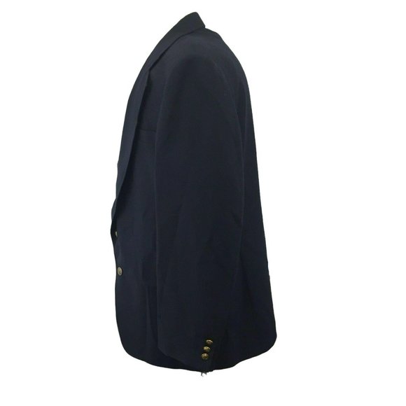 Reed St James Suit Jacket Blazer Sports Coat Mens 44R Navy Blue 2 Button 5 Pocke - Picture 2 of 12